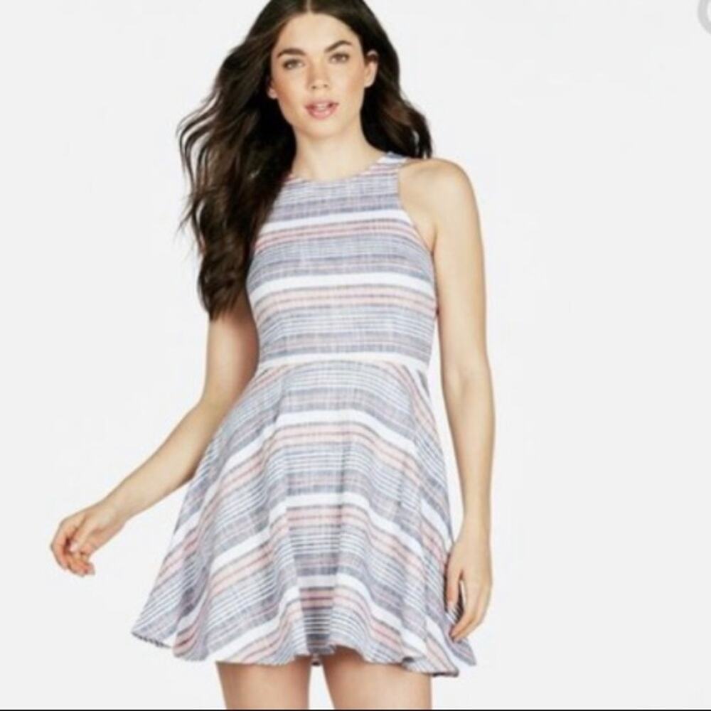 JustFab Linen Fit and Flare dress